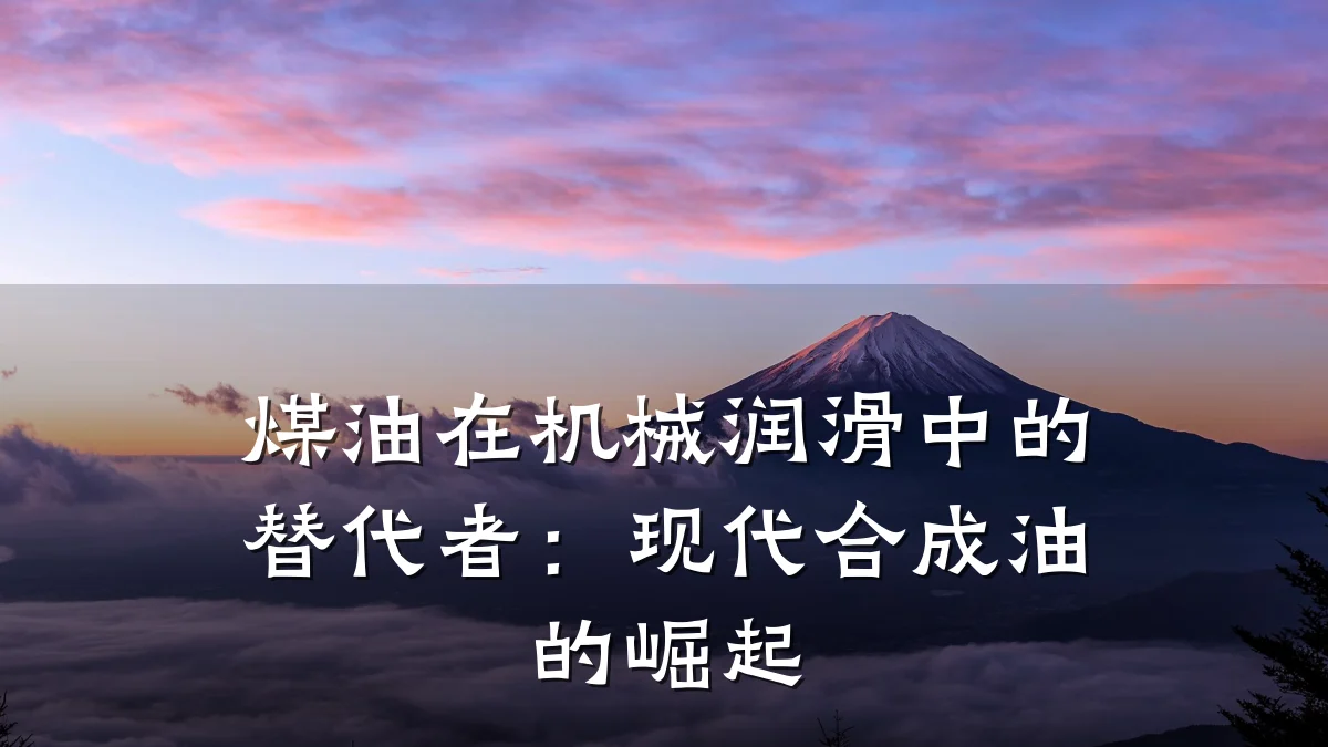 煤油在机械润滑中的替代者:现代合成油的崛起