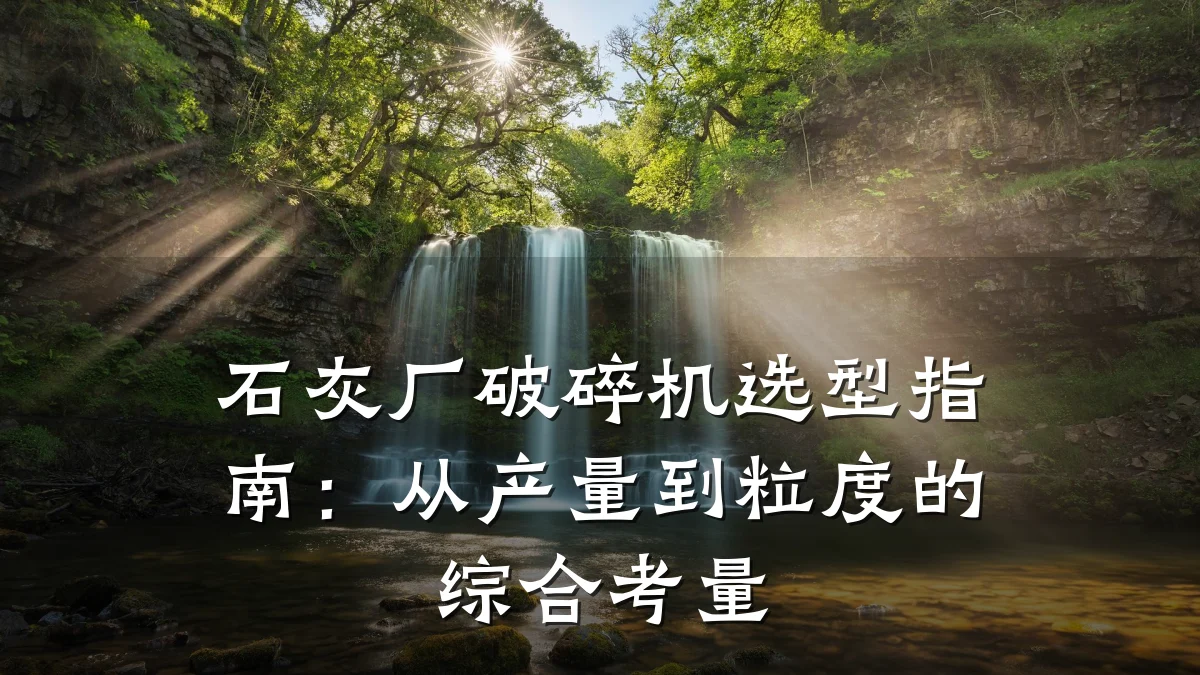 石灰厂破碎机选型指南:从产量到粒度的综合考量