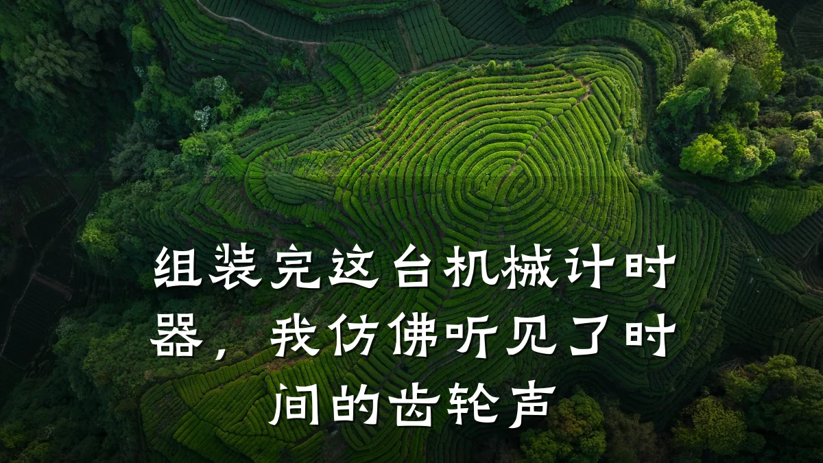 组装完这台机械计时器,我仿佛听见了时间的齿轮声