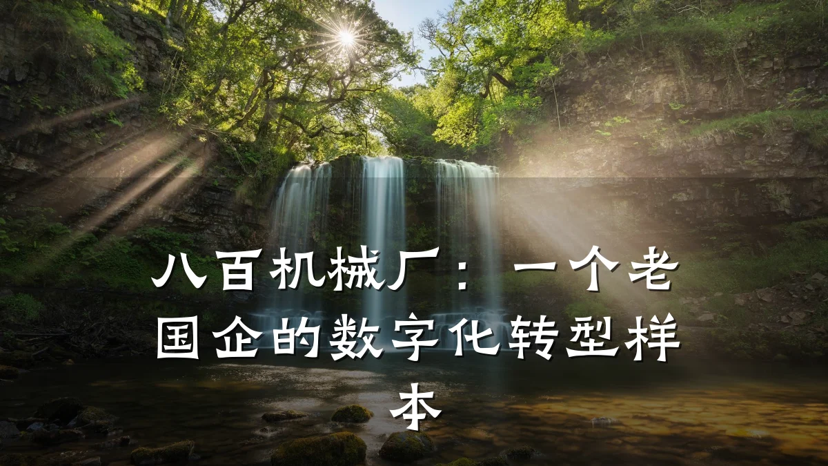 八百机械厂:一个老国企的数字化转型样本