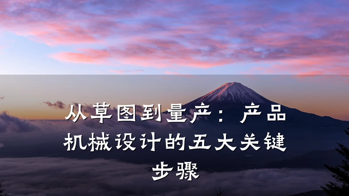 从草图到量产:产品机械设计的五大关键步骤