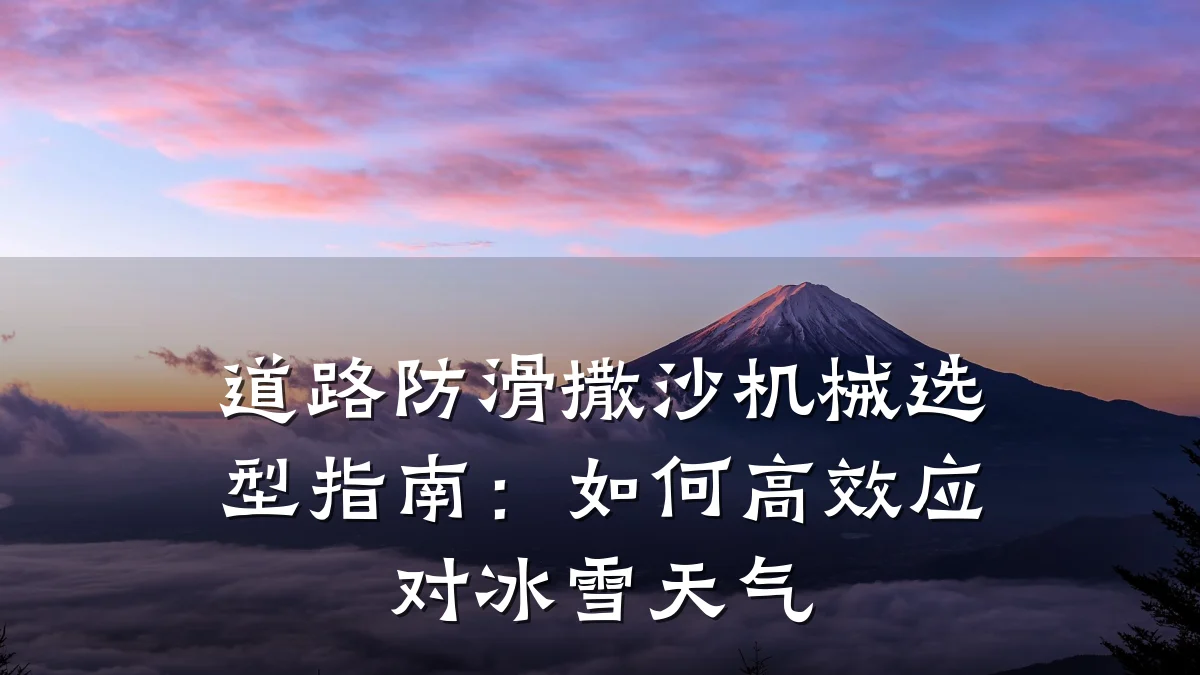 道路防滑撒沙机械选型指南:如何高效应对冰雪天气