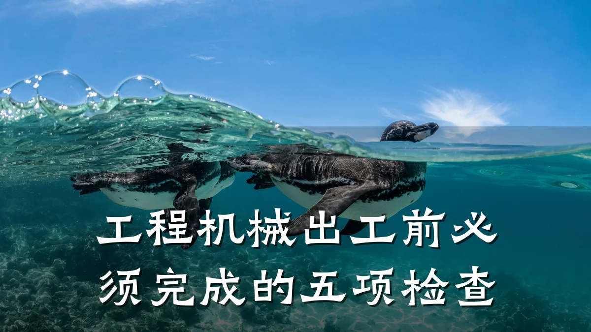 工程机械出工前必须完成的五项检查
