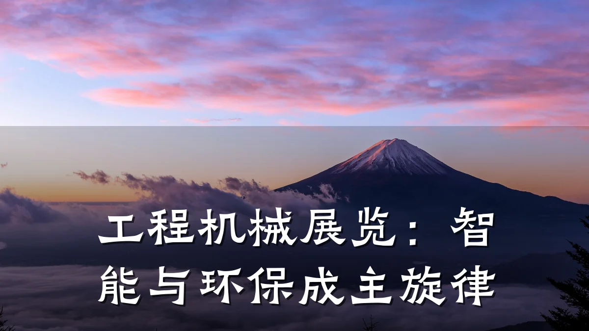 工程机械展览：智能与环保成主旋律