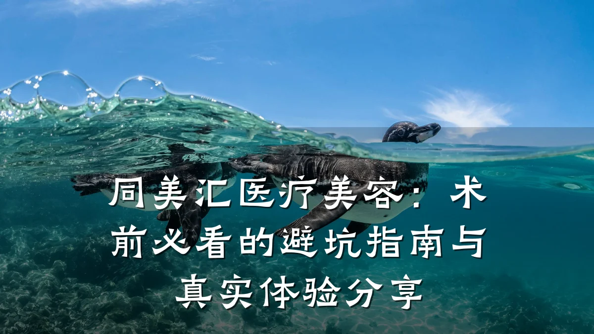 同美汇医疗美容:术前必看的避坑指南与真实体验分享