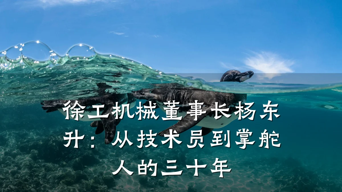 徐工机械董事长杨东升:从技术员到掌舵人的三十年