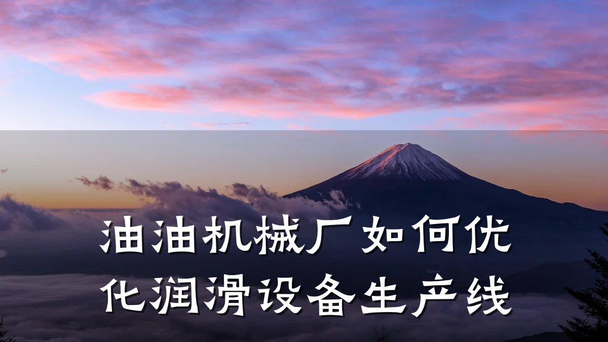 油油机械厂如何优化润滑设备生产线
