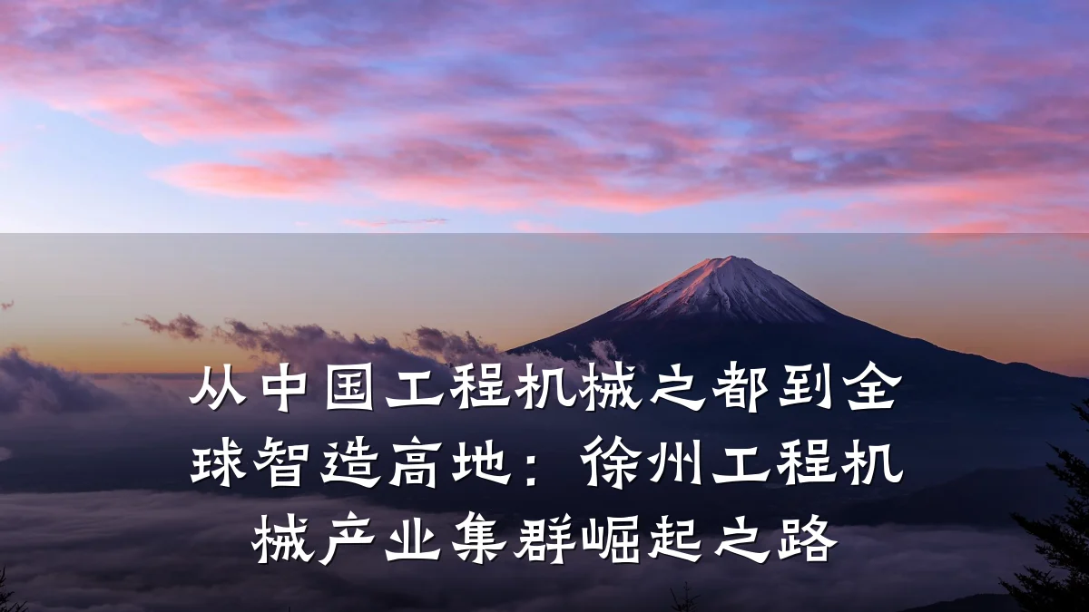从中国工程机械之都到全球智造高地：徐州工程机械产业集群崛起之路