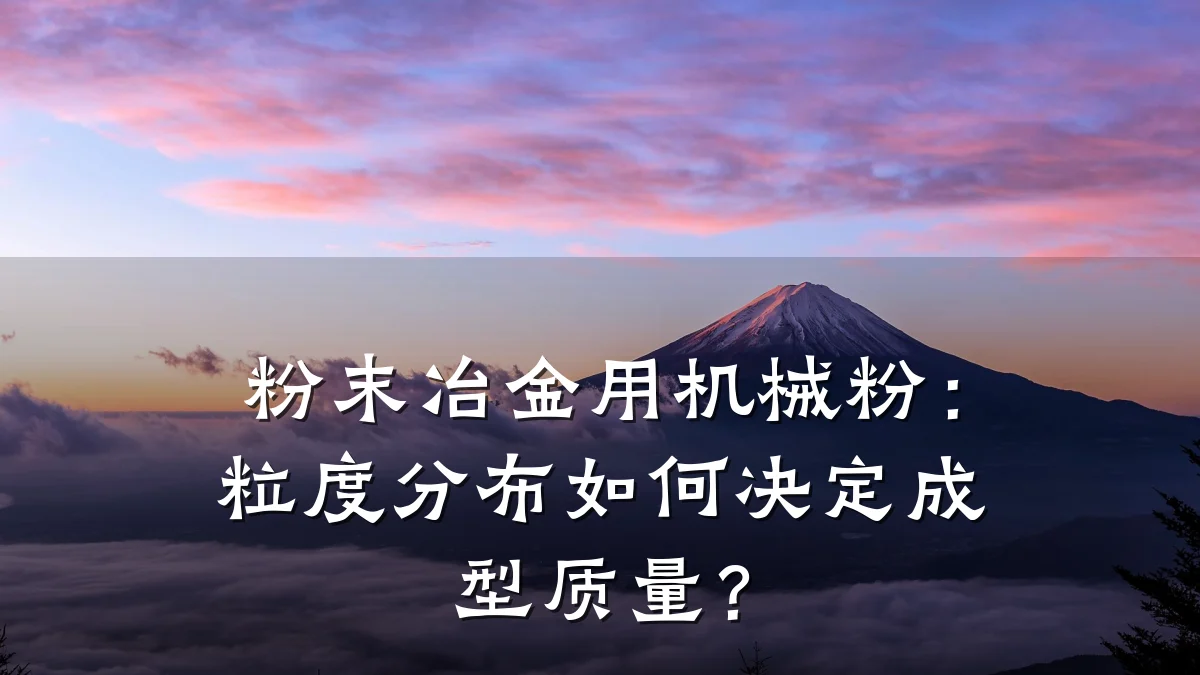 粉末冶金用机械粉：粒度分布如何决定成型质量？