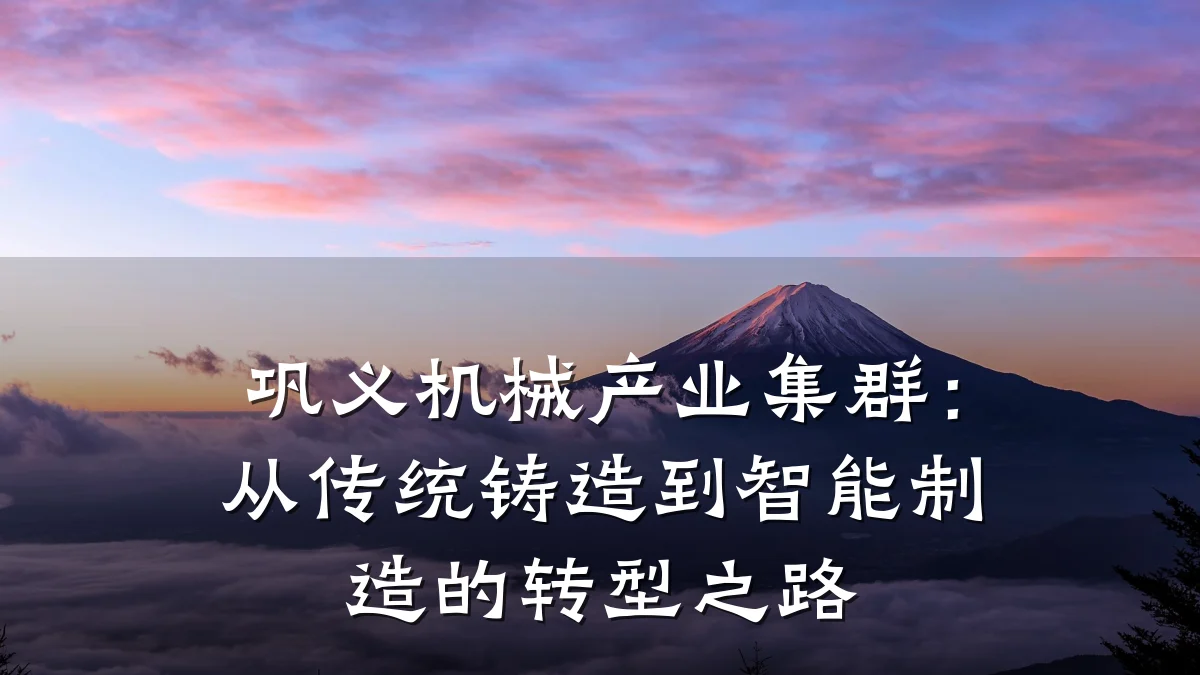 巩义机械产业集群:从传统铸造到智能制造的转型之路