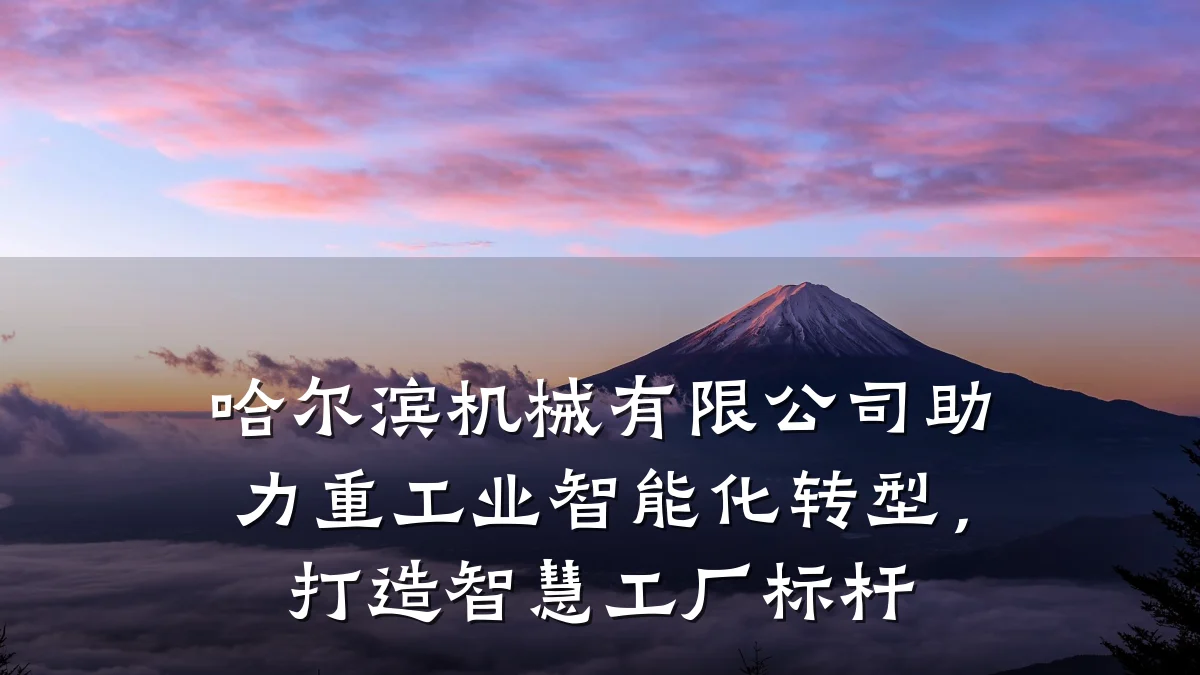 哈尔滨机械有限公司助力重工业智能化转型,打造智慧工厂标杆