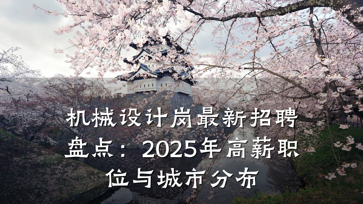 机械设计岗最新招聘盘点:2025年高薪职位与城市分布