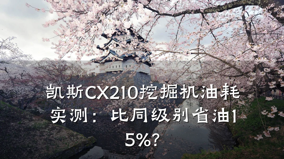凯斯CX210挖掘机油耗实测:比同级别省油15%?