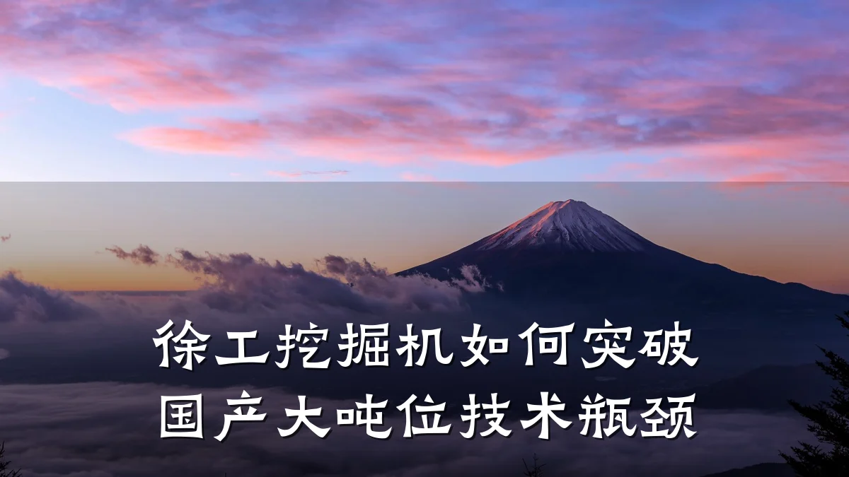 徐工挖掘机如何突破国产大吨位技术瓶颈