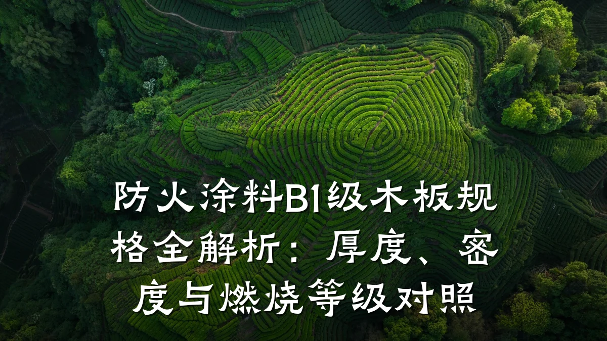 防火涂料B1级木板规格全解析:厚度、密度与燃烧等级对照
